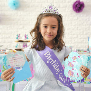 Bubba & Bailey Mermaid Party Supplies for 19 Guests! 243pcs incl Sash and Tiara Mermaid Birthday Outfit for Girls